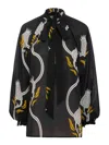 La Doublej Cerere Blouse In Melograno Black In Black