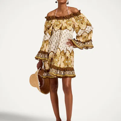 La Doublej Boho Mini Dress In Pattern