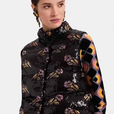 La Doublej Bonbon Puffer Vest In Mayfair Black