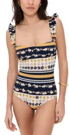 La Doublej Boop Open-back Printed Underwired Swimsuit In Psyche