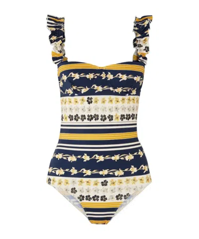 LA DOUBLEJ BOOP OPEN-BACK PRINTED UNDERWIRED SWIMSUIT