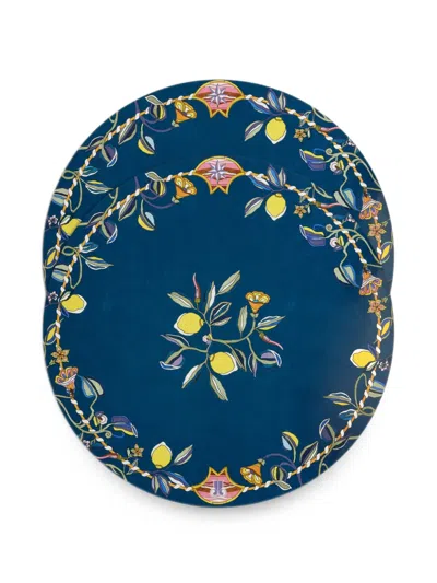 La Doublej Borboni Floral-print Placemats (set Of Two) In Multi