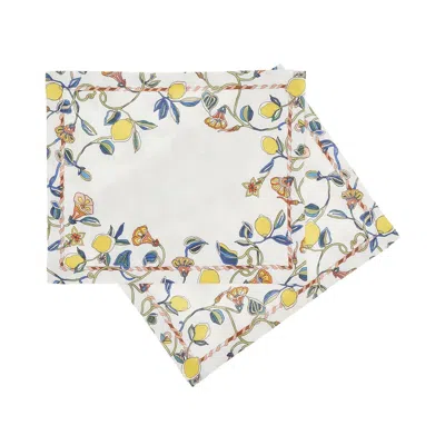 La Doublej 'borboni' Tablemat Two-piece Set Home In White