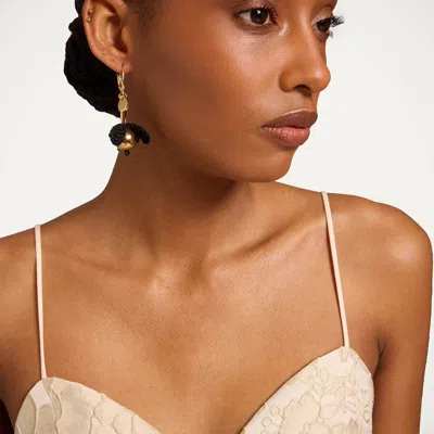 La Doublej Bouquet Drop Earrings In Gold
