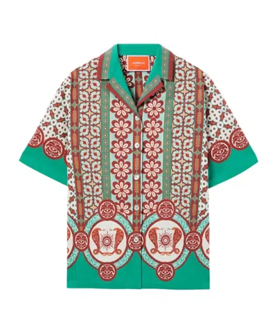 LA DOUBLEJ GEOMETRIC-PRINT PATTERNED SHIRT
