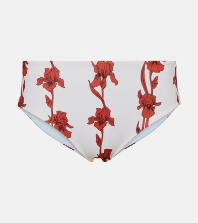 La Doublej Boy Floral Bikini Bottoms In Red