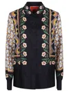 La Doublej La Double J Graphic Print Silk Boy Shirt In Dazed Placée