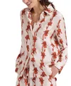 La Doublej La Double J Boy Floral-print Silk-twill Shirt In Mini Iris Dark Orange