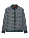 La Doublej Butterfly-motif Silk Shirt In Multi