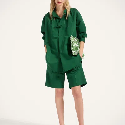 La Doublej Boyfriend Shorts In Green