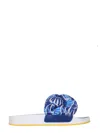 La Doublej Braid Slide Sandals With 2 Cm Sole In Blue