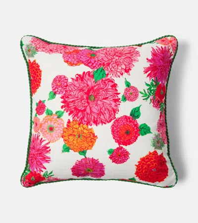 La Doublej Bright Blooms Floral Cushion In Multi