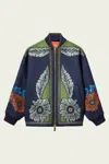 La Doublej Brooklyn Bomber Jacket In Blue