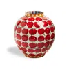La Doublej Bubble Cherries Avorio-print Vase In Cherries Avorio