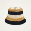 La Doublej Bucket Hat In Color Block Light Beige