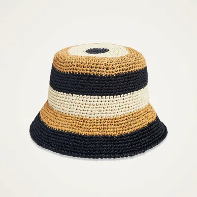 La Doublej Bucket Hat In Color Block Light Beige