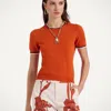 La Doublej Busy-bee Tee In Solid Orange