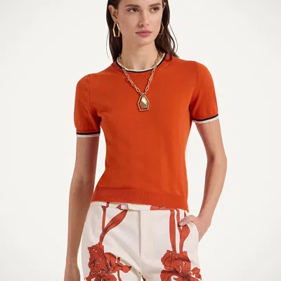 La Doublej Busy-bee Tee In Solid Orange