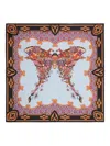 La Doublej Butterfly-print Silk Scarf In Brown