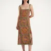 La Doublej Martini Midi Dress In Eclipse Placée Yellow