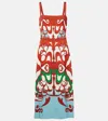 La Doublej Buy Me A Martini Satin Midi Dress In Multi