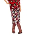 La Doublej Byte Geometric-pattern Knit Skirt In Multi