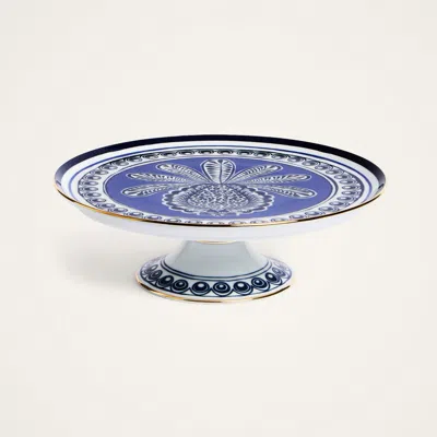 La Doublej Cake Stand In Big Pineapple Blue