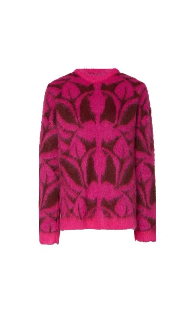 LA DOUBLEJ LA DOUBLEJ CAMDEN JUMPER BORDEAUX FUCHSIA