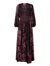 La Doublej Long Camerino Dress In Bordeaux