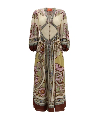 La Doublej Camerino Printed Maxi Dress In Multi