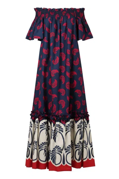 LA DOUBLEJ LA DOUBLEJ CAPALBIO OFF-THE-SHOULDER DRESS