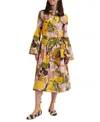 La Doublej Casanova Floral-print Midi Dress In Big Flower Rose Pink