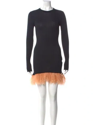Pre-owned La Doublej Cashmere Mini Dress In Black