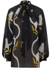 La Doublej Cerere Blouse In Melograno Black In Black  