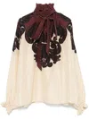 La Doublej Cerere Blouse In Bordeaux