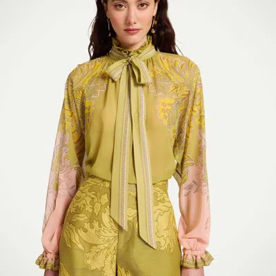 La Doublej Cerere Blouse In Green