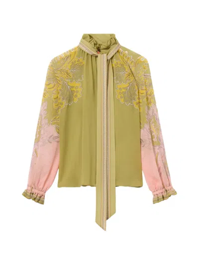 La Doublej Cerere Blouse In Green
