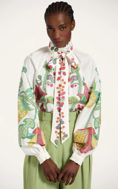 La Doublej Cerere Blouse Grenadilla Placee In Multi