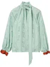La Doublej Cerere Blouse In Grün