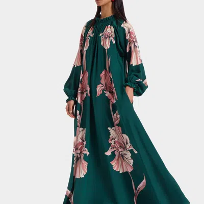 La Doublej Cerere Dress In Iris Placée Dark Green