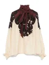 La Doublej Cerere Blouse In Dark Red