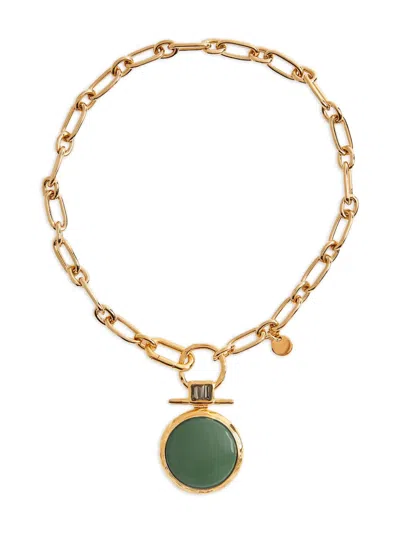 La Doublej Chain Round-pendant Necklace In Gold