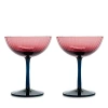 La Doublej Champagne Coupe Glasses, Set Of 2 In Viola