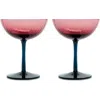 La Doublej Set Of 2 Champagne Glasses In Viola Purple