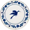 La Doublej Wildbird Charger Plate In Wildbird Blue