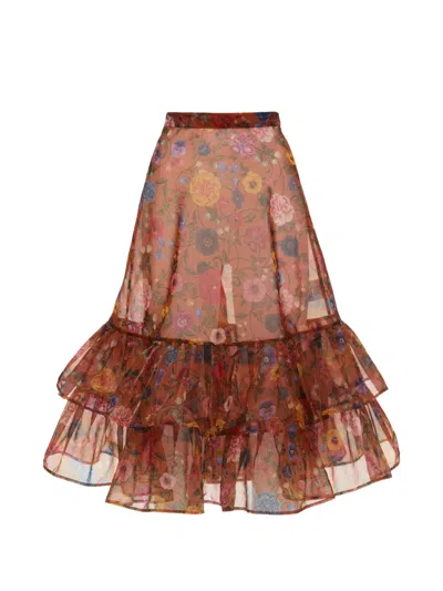 La Doublej Charlotte Skirt In Brown