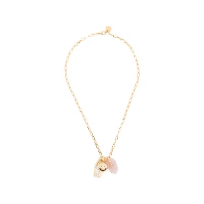 La Doublej Charm-detail Chain-link Necklace In Gold