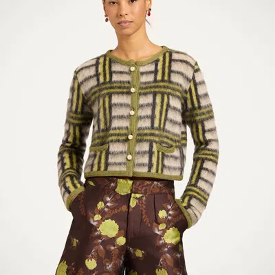 LA DOUBLEJ CHECK CARDIGAN