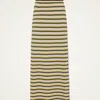 La Doublej Striped Midi Skirt