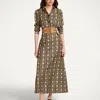 La Doublej Chemise Swing Dress In Brown